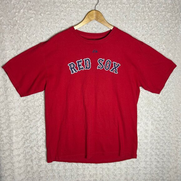 Vintage Boston Red Sox‎ Dustin Pedroia Shirt XL #15 Majestic Athletic Men's Red - Picture 4 of 6